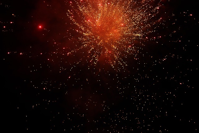 Feuerwerk, Licht, L, Feier, Funke