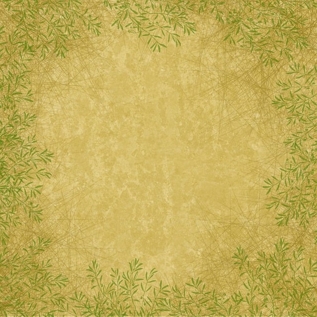 Free green leaves vintage illustration