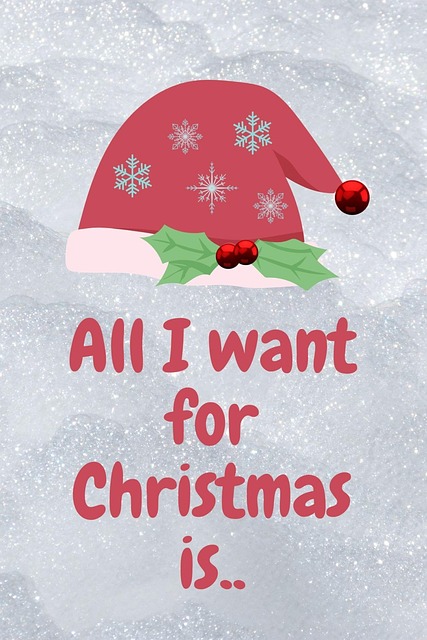 Free christmas holidays all i want for christmas illustration