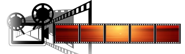 Free projector filmstrip sunset illustration