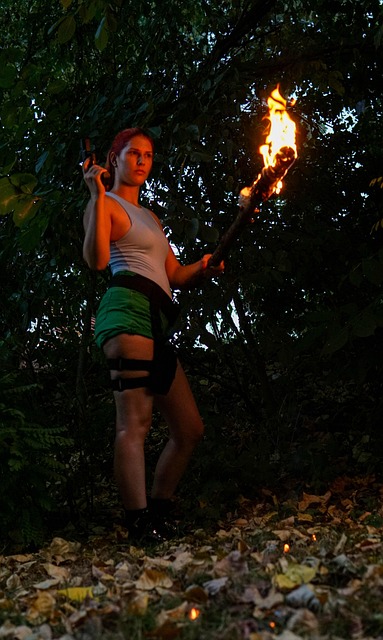 Frau, Kostüm, Cosplay, Grabräuber