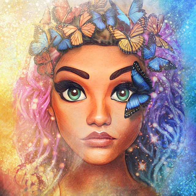 Free woman fairy goddess illustration