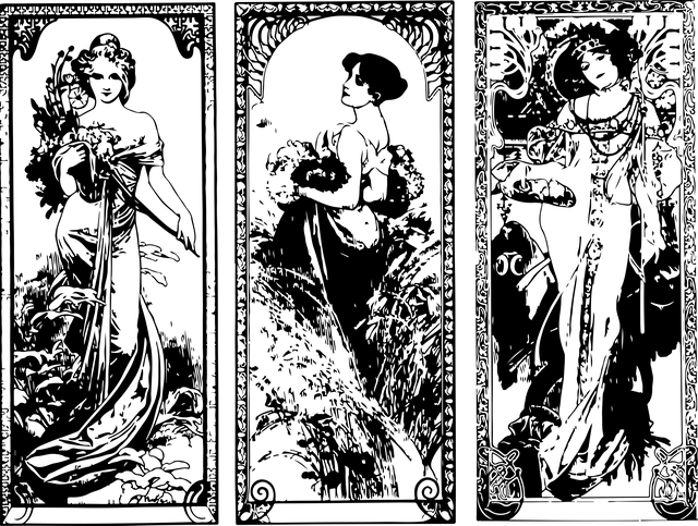 Jugendstil, Element, Skizzieren