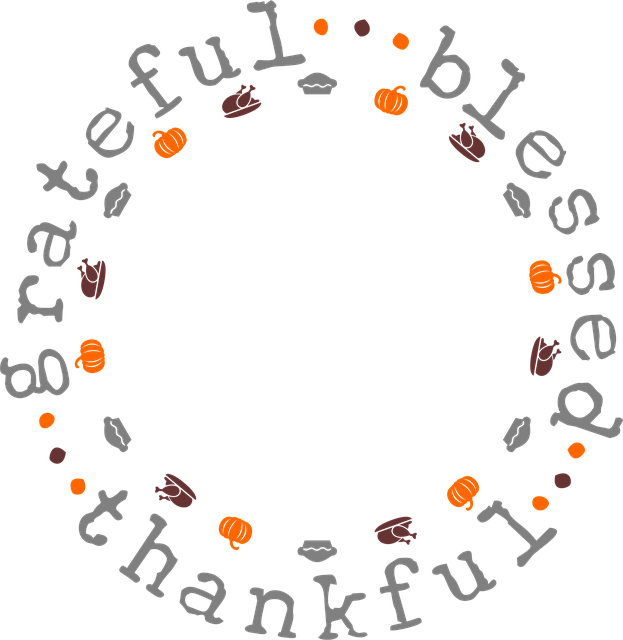 Free thankful blessed monogram vector
