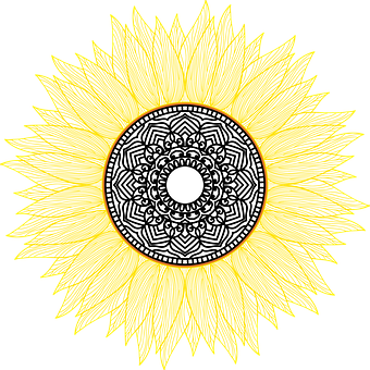 Free Sunflower Mandala illustration and picture