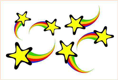 Arcoiris, Estrellas, Estrellas Fugaces