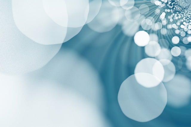 Free bokeh blue background illustration