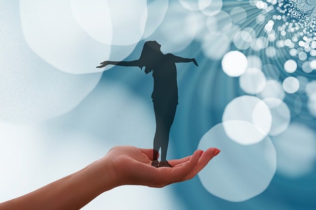 Free freedom woman bokeh illustration