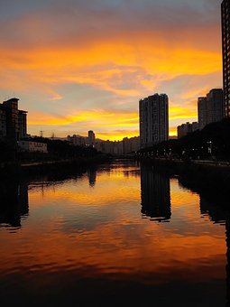 Free City Sunset photo and picture