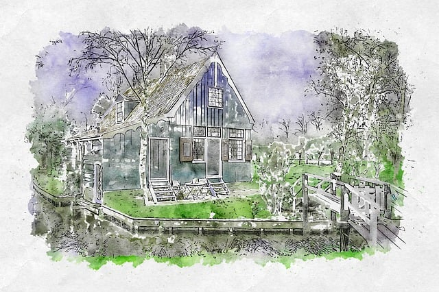 Download free HD stock image of Zaandam House Free zaandam house village illustration