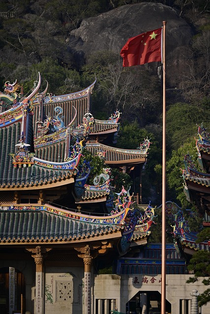 Free Temple Chinese Flag photo and picture
