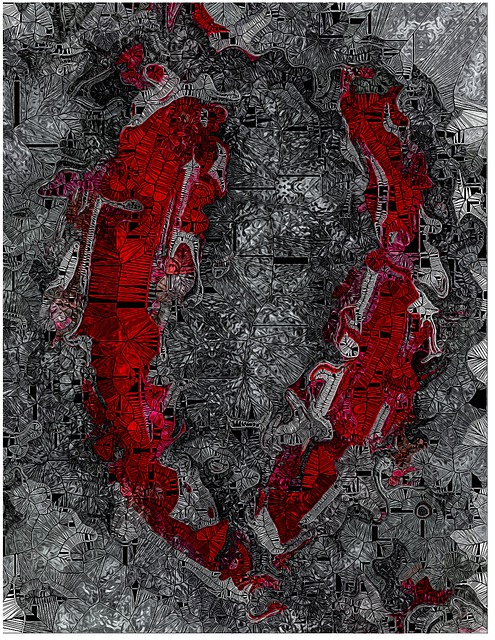 Koi, Koi Fisk, Karpe, Fisk, Tegning