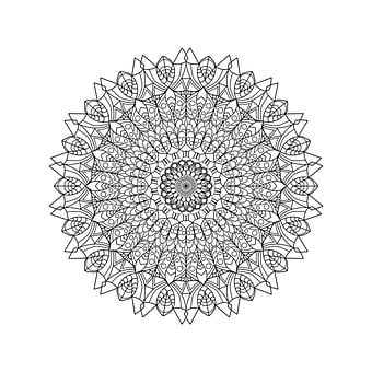 Mandala, Blomst, Mønster, Ornamental