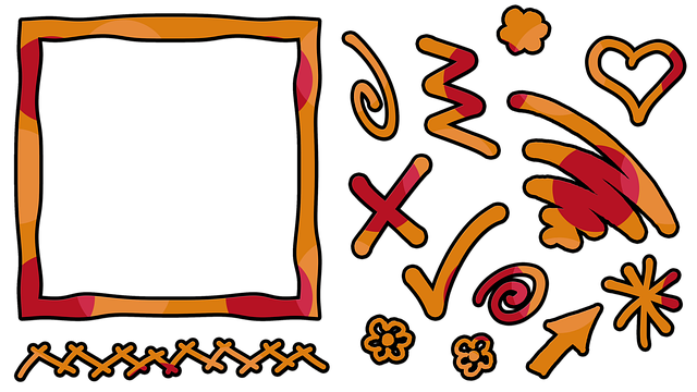 Free frame arrow asterisk illustration