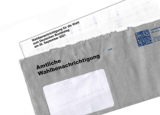 Free federal election postal voting germany illustration
