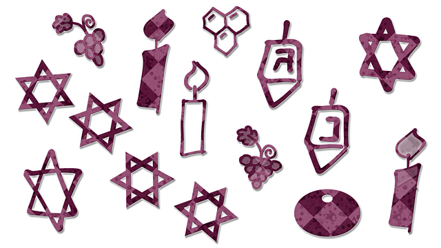 Free hanukkah candles star of david illustration