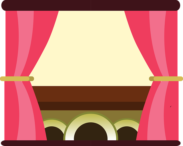 Teater, Scene, Opptreden, Tegning