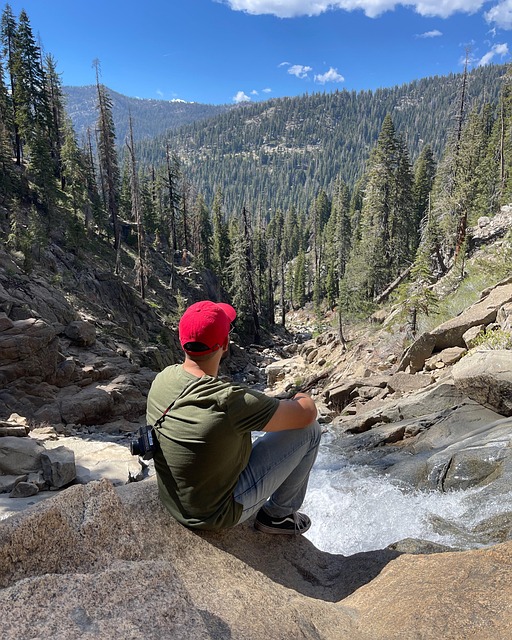 Free Hiker Stream photo and picture
