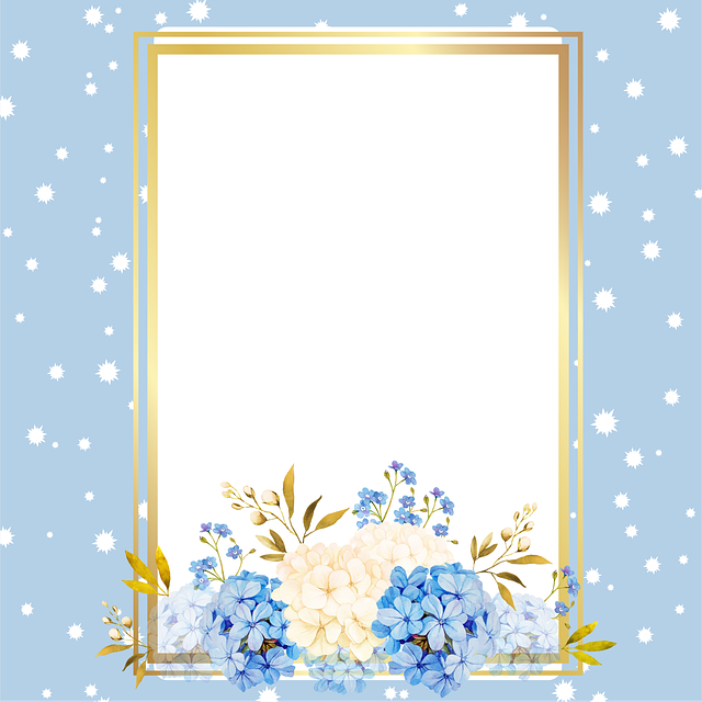 Free frame boundary flowers illustration