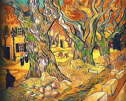 Arvores, Pintura, Vincent Van Gogh, Arte