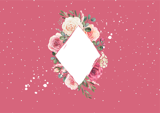 Free rose flowers frame vector