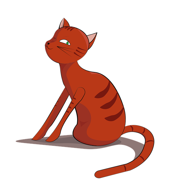 Free cat ginger cat pet illustration