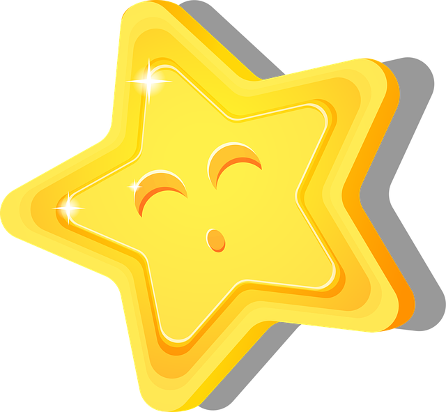 Free star night sky smile vector