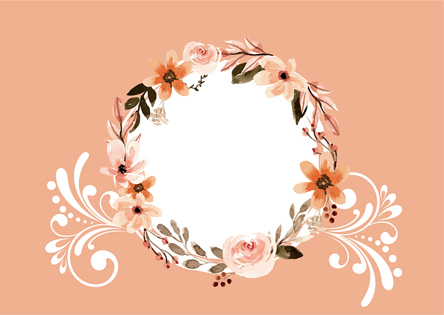 Free frame flowers beautiful wallpaper vector