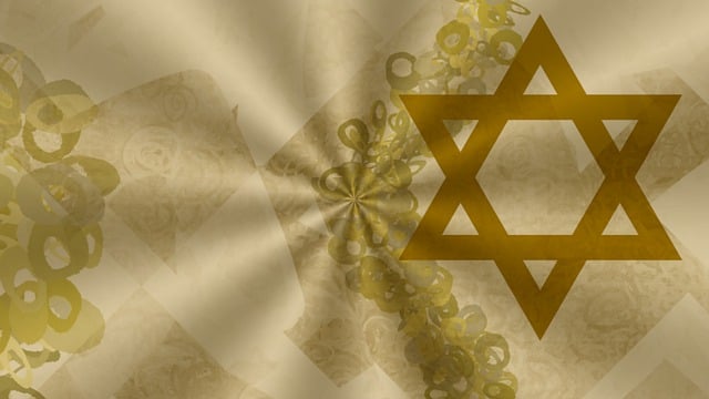 Free star of david gold design illustration