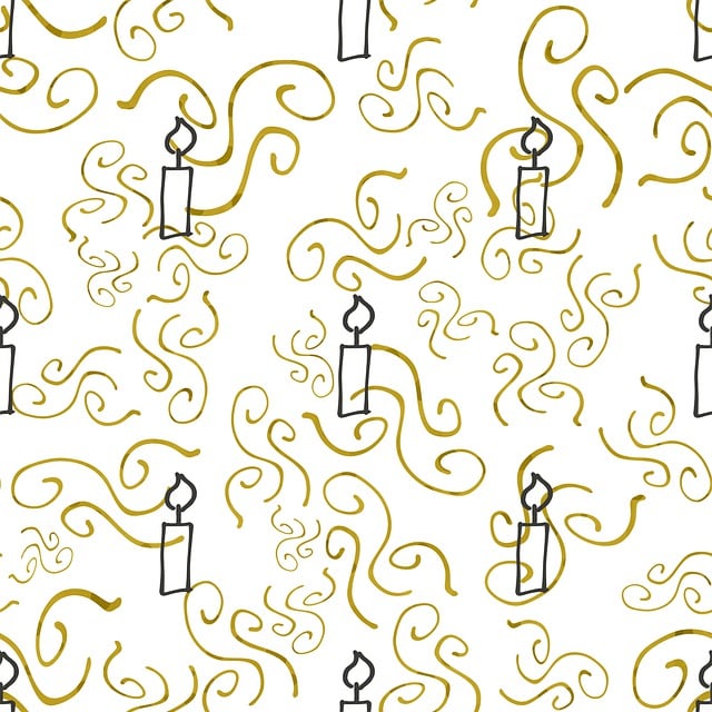 Free candle hanukkah doodle illustration