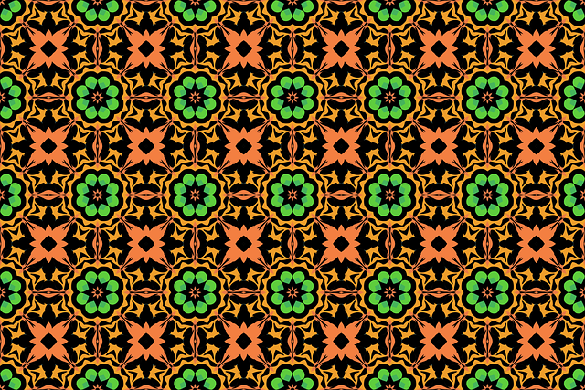 Free floral kaleidoscope floral background illustration