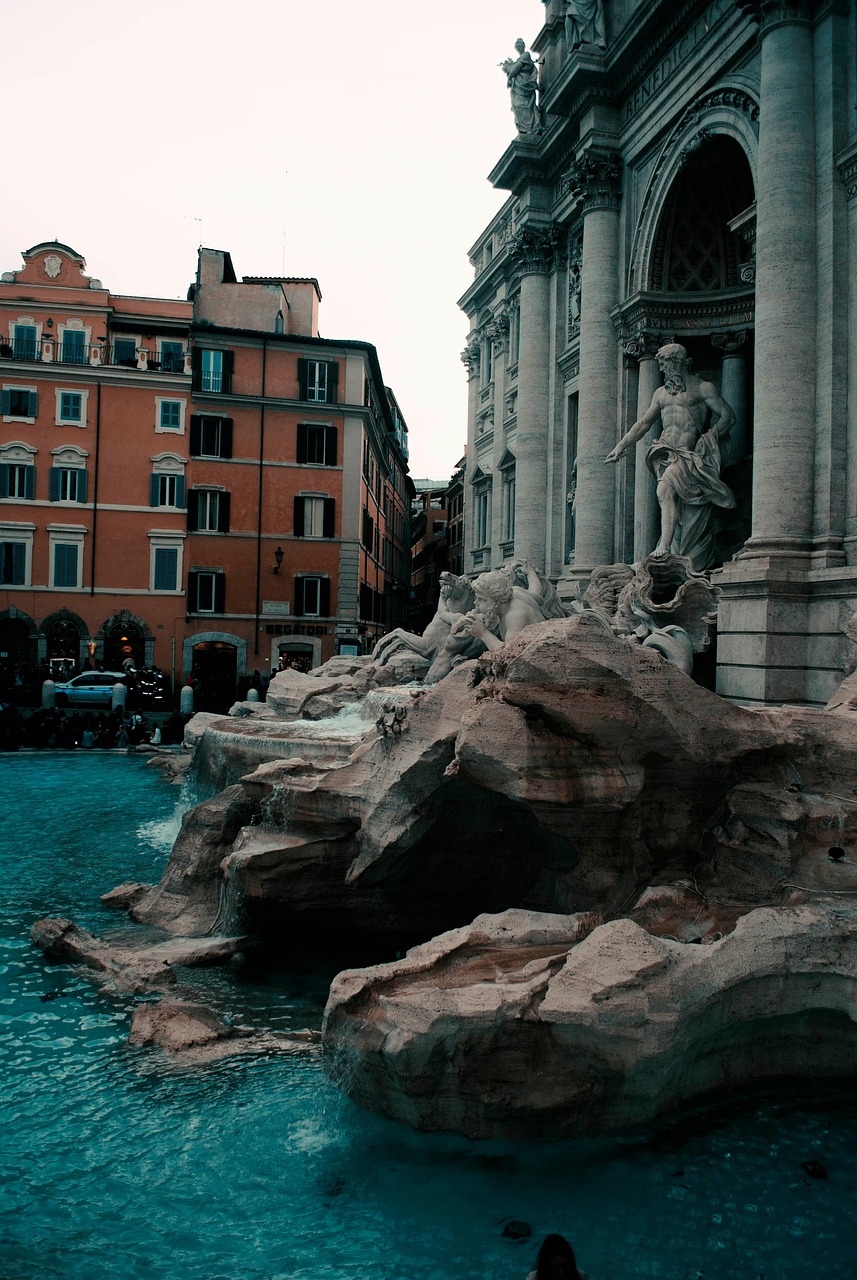 ABAKUHAUS Italia Arazzo Decorativo Fontana Di Trevi | 150x100 Cm | Tessuto Raso Setoso 100% Poliestere | Per Salotto E Camera - 3