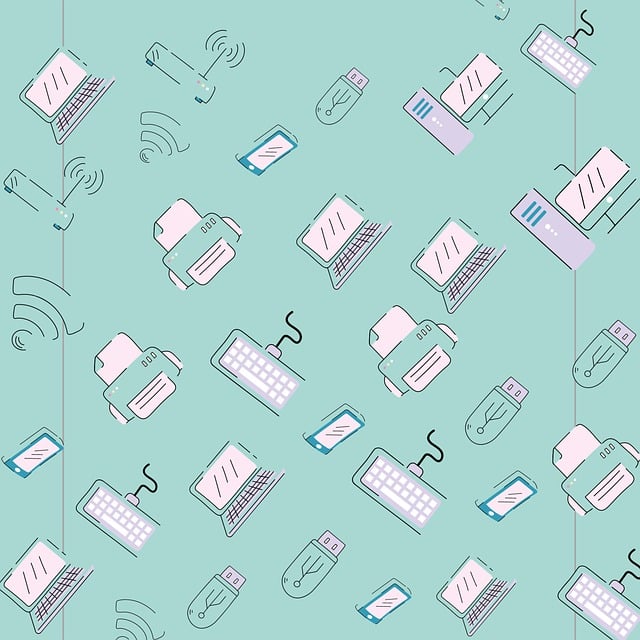 Free computer technology pattern illustration
