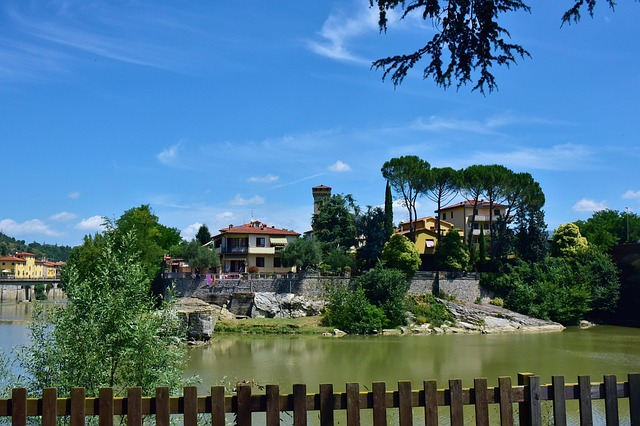 Italia, Flujo, Agua, Edificio, Viajar