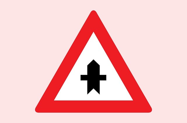 Free crossroad non-priority road illustration
