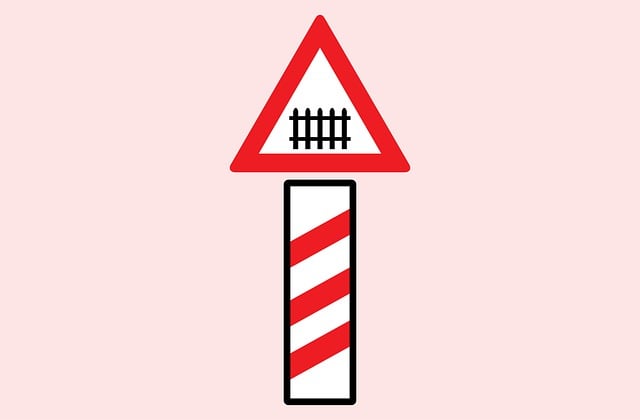 Free level crossing barrier illustration