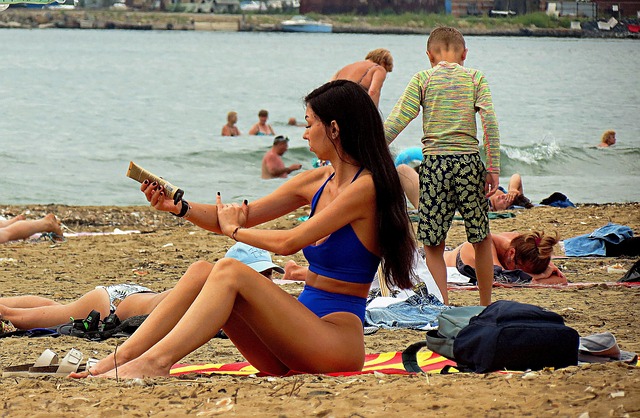 Free Young Woman Beach photo and picture