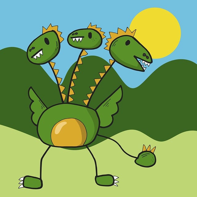 Free dragon forest legend vector