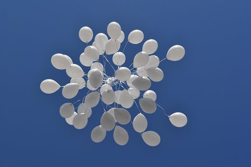 Balloner, Flyvende, Himmel, Flydende