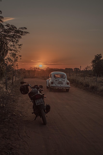 Free Sunset Car photo and picture