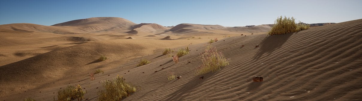 Peisaj, Deşert, Nisip, Dune, A Ras La