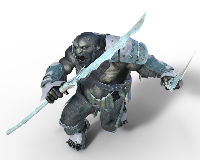 Free orc warrior creature illustration
