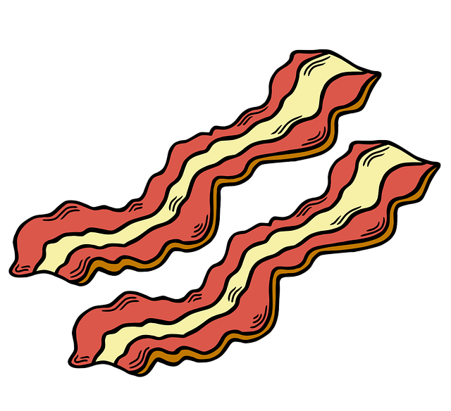 Free bacon meat charcuterie illustration