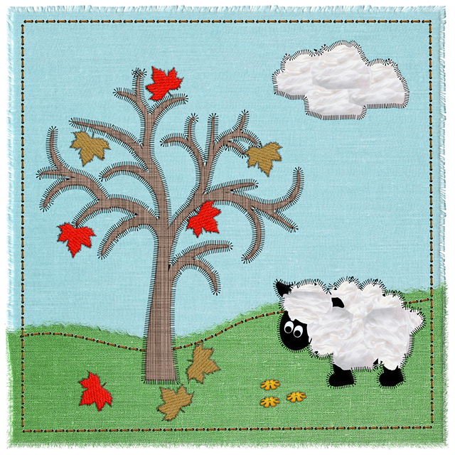 Free sheep nature pasture illustration