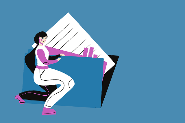 Free documents business opening folder illustration