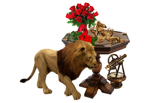 Free lion collage nature illustration