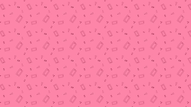 Free pink wireless devices background illustration