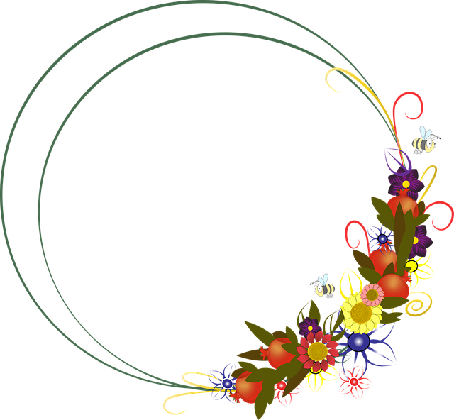 Free frame flowers beautiful flowers illustration