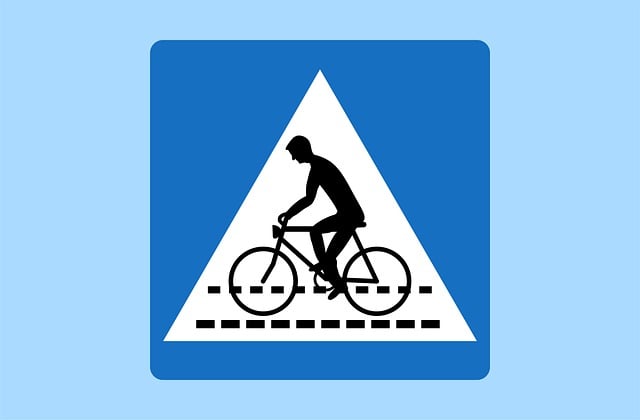 Free bike lane cycle lane road sign illustration