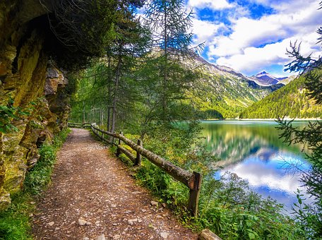 Free Mountain Path Lake photo and picture
